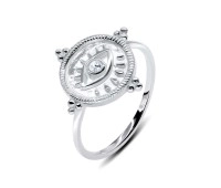 Mystery CZ Eye Silver Ring NSR-3299